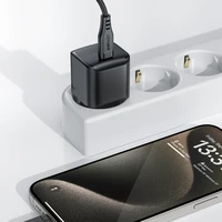 Acefast A77 Mini PD 30W GaN USB-C sieninis įkroviklis - juodas
