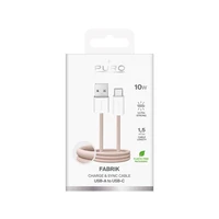 Puro Fabrik 10W pintas kabelis USB-A - USB-C 1.5m - smėlinis