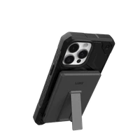 UAG itin plona 5K 5000 mAh išorinė baterija su 10W stovu MagSafe suderinama USB-C kabelis - juoda/pilka