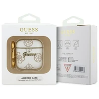 Guess GUA2PG4GPH AirPods 1/2 dėklas baltas 4G Hook