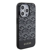 Guess GCube Stripes Magnetinis dėklas telefonui iPhone 15 Pro - juodas