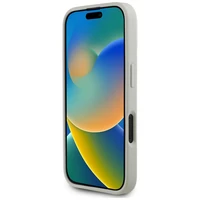 Karl Lagerfeld HC 3D guminis dvigubų galvų iPhone 16 dėklas - smėlio spalvos