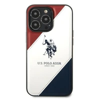 US Polo USHCP14LPSO3 iPhone 14 Pro 6.1" balta Trispalvė Reljefinė