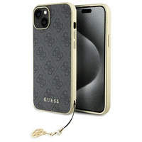 Guess 4G Charms Collection dėklas telefonui iPhone 15 Plus - pilkas