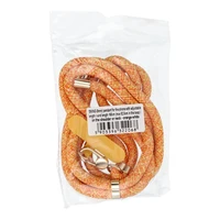 SWING (8mm) Telefono dirželis, Telefono pakabukas su reguliuojamu ilgiu / virvės ilgis 165cm (maks. 82.5cm kilpoje) / ant peties arba kaklo - oranžinė-balta