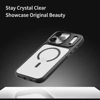 Rock Guard serijos magnetinis dėklas telefonui Iphone 17 Pro skaidrus-juodas