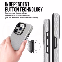 "Vmax" trikampio formos dėklas "Samsung Galaxy A15 4G" / A15 5G sidabrinės spalvos