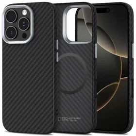 Tech-Protect Ion Carbon Magnetinis dėklas telefonui iPhone 16 Pro Max - juodas/pilkas