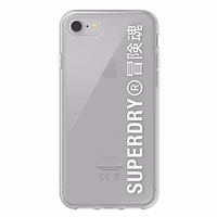 SuperDry Snap iPhone 6/6s/7/8/SE 2020 / SE 2022 Skaidrus dėklas baltas 41573
