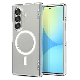 Spigen Tough Armor Pro Mag Magnetinis dėklas telefonui Samsung Galaxy Z Fold 7 - skaidrus ir baltas