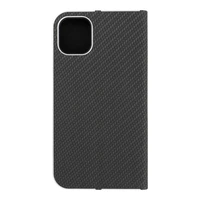 Dėklas telefonui (m) - LUNA Book Carbon IPHONE 11 juodas