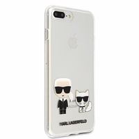 Karl Lagerfeld Karl & Choupette dėklas telefonui iPhone 7 / 8 Plus - permatomas