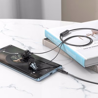 HOCO laidinės ausinės Jack 3,5 mm su mikrofonu M110 metalinės pilkos