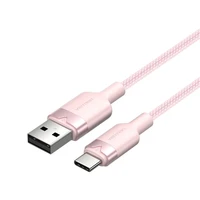 USB 2.0 A į USB-C 3A Vention CTNPF 1M kabelis (rožinės spalvos)