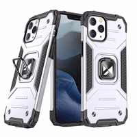 Wozinsky Ring Armor Case stovas tvirtas atsparus dėklas iPhone 13 mini sidabrinis