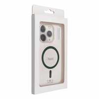 Drop Glue Spalvotas Žiedas Magnetinis Dėklas suderinamas su MagSafe SAMSUNG S26 Pro tamsiai žalia