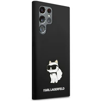 Karl Lagerfeld Silikoninis Choupette dėklas telefonui Samsung Galaxy S24 Ultra - juodas