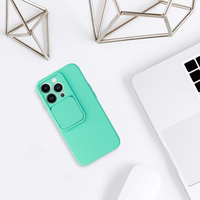 Dėklas telefonui Camshield Soft Iphone 13 Pro mėtinai žalias