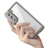 Outer Space dėklas Samsung Galaxy S22 + (S22 Plus) kietas dangtelis su geliniu rėmu mėlyna