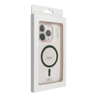 Drop Glue Spalvingas Žiedas Magnetinis Dėklas suderinamas su MagSafe IPHONE 11 tamsiai žalia