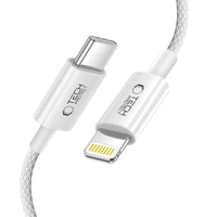 Tech-Protect UltraBoost USB-C / Lightning PD27W/3A laidas 100 cm - pilkas