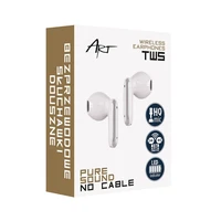 ART belaidės ausinės Bluetooth TWS + docking stotis Type C AP-TW-B4W balta