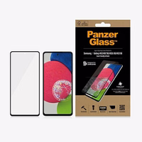 PanzerGlass E2E Microfracture antibakterinis stiklas Samsung Galaxy A52 / A52 5G / A53 5G - su juodu rėmeliu