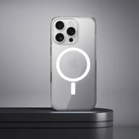 Skaidrus dėklas 2 mm IPHONE 15 Pro Max suderinamas su Magnetine (kameros apsauga) permatomas