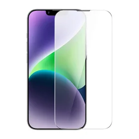 Baseus viso ekrano grūdintas stiklas iPhone 14 Plus / 13 Pro Max su garsiakalbio dangteliu 0.4mm + montavimo rinkinys