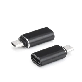 Adapteris Type C (moteriškas) į Micro USB (vyriškas) juodas