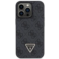 Guess GUHCP13LP4TDSCPK dėklas iPhone 13 Pro / 13 - juodas kryžminis 4G metalinis logotipas