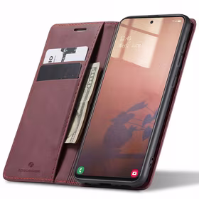 Spacecase piniginės dėklas Galaxy A51 raudonas