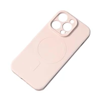 Magnetinis suderinamas silikoninis dėklas iPhone 15 Pro Max silikoninis dėklas - kreminis