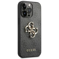 Guess 4G Big Metal Logo dėklas telefonui iPhone 14 Pro Max - pilkas