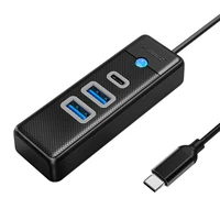 Orico Hub USB-C į 2x USB 3.0 + USB-C, 5 Gbps, 0.15m (juodas)