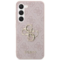 Guess GUHCS23S4GMGPI S23 S911 rožinis/rožinis kietas dėklas 4G Big Metal Logo