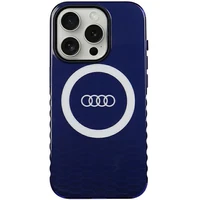 Audi IML Magnetinis dėklas su dideliu logotipu telefonui iPhone 15 Pro - mėlynas