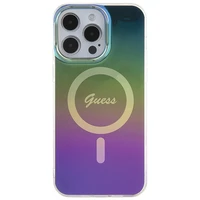 Guess IML Iridescent Magnetinis dėklas telefonui iPhone 15 Pro - juodas