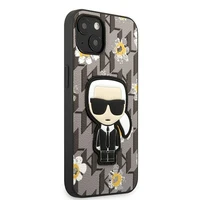Karl Lagerfeld KLHCP13MPMNFIK1 iPhone 13 6.1" pilkas/pilkas Gėlių Ikonik Karl