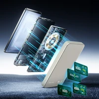 Blavec Išorinė baterija 5000mAh BJ-04 Itin Plona 7,8mm - Type C - 22,5W magnetinė Magsafe 3 in 1 (PBBJ04-MC5GD) auksinė stiklas