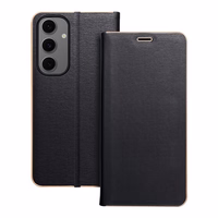 LUNA Book Gold dėklas telefonui SAMSUNG S24 FE juodas