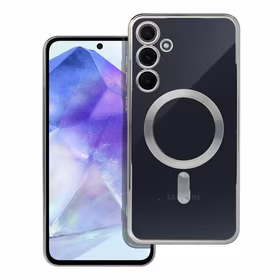 ELECTRO MAG COVER magnetinis dėklas telefonui, suderinamas su MagSafe, skirtas SAMSUNG A55, sidabrinis