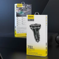 Dudao R78 78W automobilinis įkroviklis USB-C PD / 2xUSB-A QC - juodas