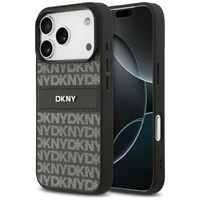 DKNY pasikartojančio rašto su tonine juostele dėklas telefonui iPhone 17 Pro - juodas