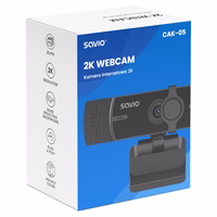 Savio CAK-05 internetinė kamera 3,7 MP 2560 x 1440 pikseliai USB Juoda