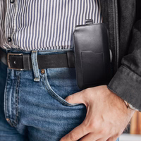 ROYAL - Odinė universali diržo kišenė / juoda - Dydis 2XL+aukštas - SAMSUNG S21 ULTRA / HUAWEI P Smart 2021 / XIAOMI Redmi 12 / OPPO A98 5G