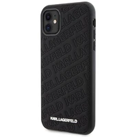 Karl Lagerfeld Quilted K Pattern dėklas telefonui iPhone 11 / Xr - juodas