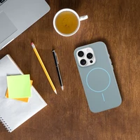 Blizgus magnetinis dėklas suderinamas su MagSafe IPHONE 16 PLUS mėtų