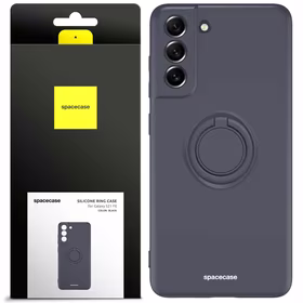 Spacecase Silikoninis dėklas su žiedu Galaxy S21 FE juodas