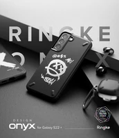 Ringke Onyx Design patvarus TPU dėklas Samsung Galaxy S22 + (S22 Plus) juodas (Grafiti)